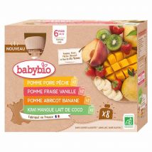 Babybio Bottiglia multi-frutto Da 6 mesi 8x90g - Easypara