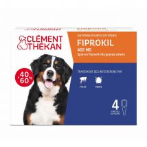Clement-Thekan Fiprokil Anti-Puces Anti-Tiques Très Grands Chiens 40-60kg 4.02ml x 4 pipette - Easypara