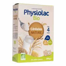 Physiolac Cereali Riso Miglio Quinoa Organic Physiolac Da 4 mesi 200g - Fatto in Francia - Easypara