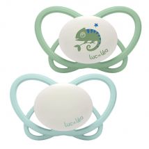 Luc Et Lea Succhietti fisiologici in silicone senza anelli Notte 18 mesi e Plus x2 - Easypara