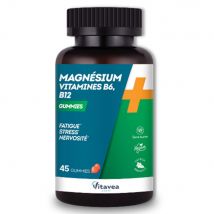 Vitavea Santé Magnesio Vitamine B6, B12 Stanchezza Stress Nervosismo 45 Gomme - Fatto in Francia - Easypara