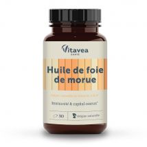 Vitavea Santé Nutri'sentiels Olio di fegato di merluzzo – supporto per il capitale osseo 30 capsule - Fatto in Francia - Easypara