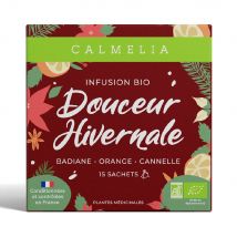 Calmelia Infusion Bio Douceur Hivernale Badiane Orange Cannelle x15 sachets - Fatto in Francia - Easypara
