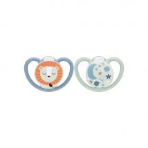 Nuk Space Succhietti fisiologici Notte da 6 a 18 mesi x2 - Easypara