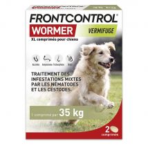 Frontline Frontcontrol Wormer Vermifuge Pour Chien 1 Comprimé XL par 35kg x2 - Fatto in Francia - Easypara