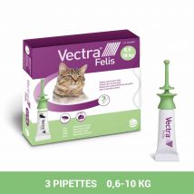Ceva Vectra Soluzione spot-on per Gatti 3 pipette - Fatto in Francia - Easypara