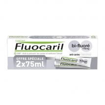 Fluocaril Dentifrice Bi-fluore Blancheur Anti-caries 2x75ml - Easypara