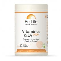 Be-Life Vitamines K2+D3 1000 30 gélules - Easypara