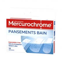 Mercurochrome Medicazioni per il bagno 3 misure 16 medicazioni - Easypara