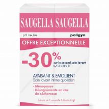 Saugella Poligyn Igiene intima quotidiana mucose fragilizzate Ménopause 2x250ml - Easypara