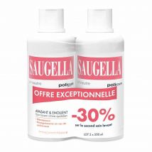 Saugella Poligyn Detergente Intimo delicato Muqueuses Fragilisees 2x500ml - Easypara