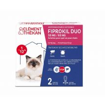 Clement-Thekan Fiprokil Duo antipulci e zecche per Gatto Gatti 1-12 kg 2 pipette - Easypara