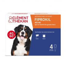 Clement-Thekan Fiprokil Anti-Puces Anti-Tiques Très Grands Chiens 40-60kg 4.02ml x 4 pipette - Easypara