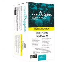 Nutrigée Infusion Detox 10 Bio 30 Bustine Fegato e Intestino 10 plantes 30 sachets - Easypara