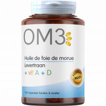 OM3 Olio di fegato di merluzzo con vitamine A+D 120 capsule - Easypara