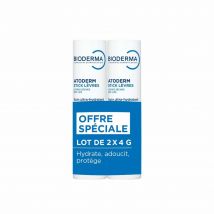Bioderma Atoderm Stick Protettivo Labbra secche e screpolate 2x4g - Fatto in Francia - Easypara