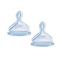 Nuk First Choice Tettarelle trasparenti ventilate fisiologiche in silicone Air System 6 mesi Plus Confezione da 2 - Easypara