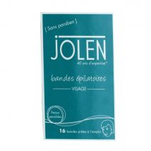 Jolen Strisce per la depilazione del viso per la pelle Sensibile Confezione da 16 Bendaggi - Easypara
