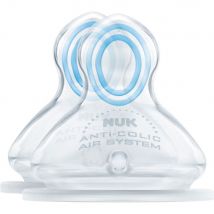 Nuk First Choice Ventilees Air System 0-6 mesi Confezione da 2 tettarelle fisiologiche transgeniche in silicone - Easypara