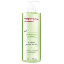 Topicrem Ac Pelle da Mista a Grassa Gel detergente purificante 400ml - Fatto in Francia - Easypara