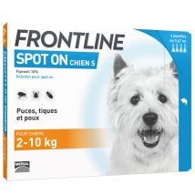 Frontline Spot-on Cane S da 2 a 10 kg 4 pipette da 0,67 ml - Easypara