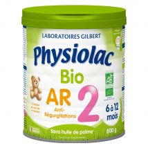 Physiolac Bio Ar 2 Latte in polvere da 6 a 12 mesi 800g - Fatto in Francia - Easypara
