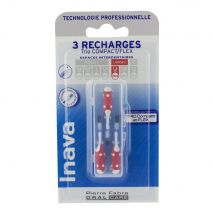 Inava Ricariche per spazzolino da denti 1,5 mm rosso X3 - Easypara