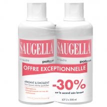 Saugella Poligyn Detergente Intimo delicato Muqueuses Fragilisees 2x500ml - Easypara