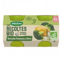 Omogeneizzato Broccoli e Patate Les Recoltes Bio 4-6 mesi Blédina 2x130g Blédina - Easypara