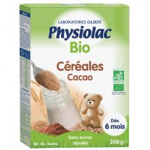 Physiolac Cereali Cacao Bio Des 6 Mois Bio 200g - Fatto in Francia - Easypara