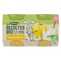 Blédina Composte di piccoli vasi Les Recoltes Bio Da 4 a 6 mesi 2x130g - Easypara