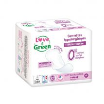 Love&Green Notte XL 9 Asciugamani Anti-Irritazione Anti-irritazione 9 Serviettes - Easypara