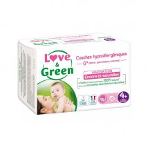 Love&Green Pannolini ipoallergenici Taglia 4+ da 9 a 20 kg x42 - Easypara