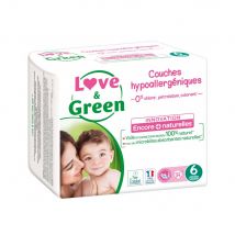 Love&Green Pannolini ipoallergenici Taglia 6 XL + oltre 15 kg x34 - Easypara