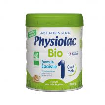 Physiolac 1 Bio Formule dense da 0 a 6 mesi De 0 A 6 Mois 800g - Fatto in Francia - Easypara