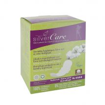 Asciugamani igienici da notte extra in cotone biologico x8 Silver Care - Easypara