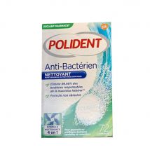 Polident Detergenti antibatterici 4 in 1 per apparecchi dentali e dentiere 72 compresse - Easypara