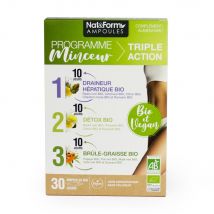 Nat&Form Programma dimagrante organico in 3 fasi 30 fiale - Easypara