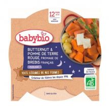 Babybio Légumes Piatto della Notte Bio Zucca butternut e patata rossa dai 12 mesi 230g - Easypara