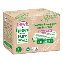 Love&Green Pure Nature Pannolini ecologici Taglia 4+ x 35 - Easypara