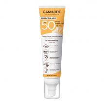 Gamarde Fluido solare biologico SPF 50 Protezione elevata 100ml - Easypara