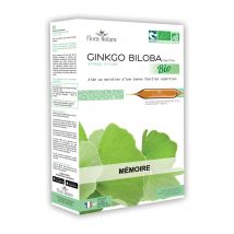 Flora Natura Ginkgo Biloba biologico Memoria 20 fiale - Fatto in Francia - Easypara