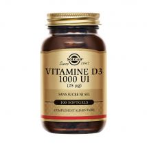 Solgar Vitamine D3 1000 UI Défenses Immunitaires Os/Cartilages 100 capsule - Easypara