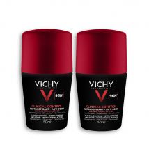 Vichy Déodorant Roll-on Antitraspirante antiodore per uomo 96h 2x50ml - Easypara