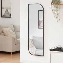 Specchio Rettangolare da Parete Tarvindak Montaggio Verticale e Orizzontale 120x40 cm Nero [en.casa]