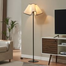 Lampada da Terra Ashton con Paralume a Cono Piantana Alta 153 cm Nero / Bianco lux.pro