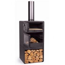 Stufa da giardino "VENTO" con funzione forno e doppio vetro