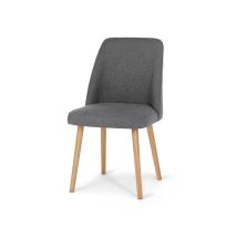 Tchibo - Gepolsterter Esszimmer-Stuhl - 39x58x87cm - braun - Polyester / Eichenholz