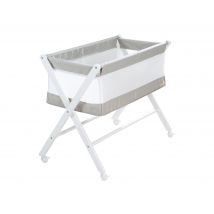roba Klappbares Stubenbett - 53,5x95x75,5cm - weiß - Holz / Kunststoff / Polyester