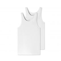 2 Schiesser Unterhemden mit Bio-Baumwolle - Herren - Gr. M/5 - weiß